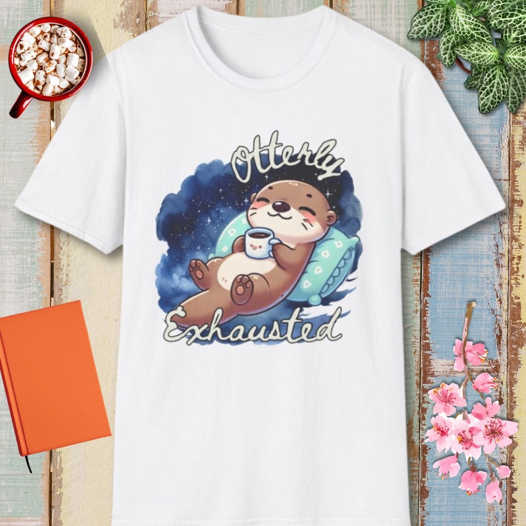 Otter Tee – Otterly Exhausted– Bold Vibrant Art