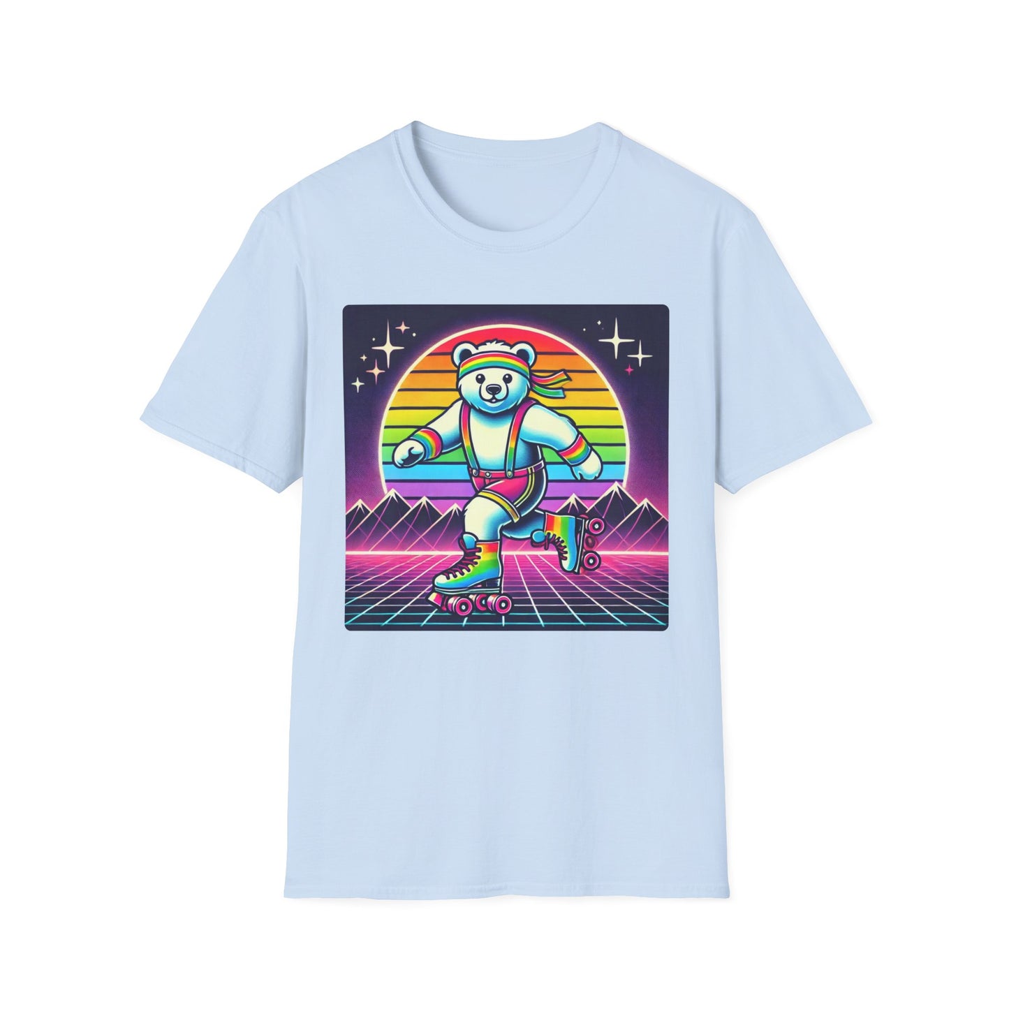 80's Roller Skating Bear T-Shirt