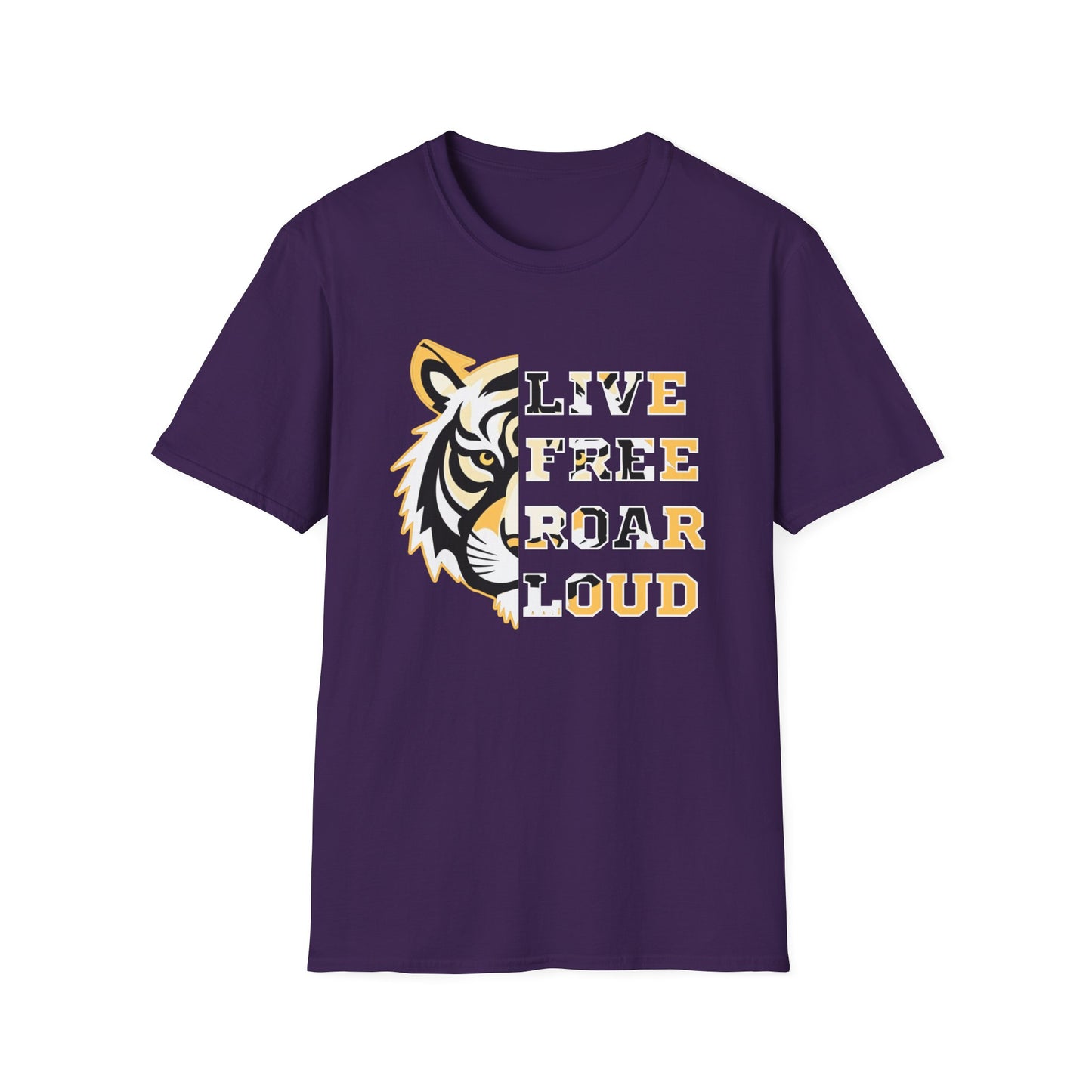 Live Free Roar Loud Tiger T-Shirt