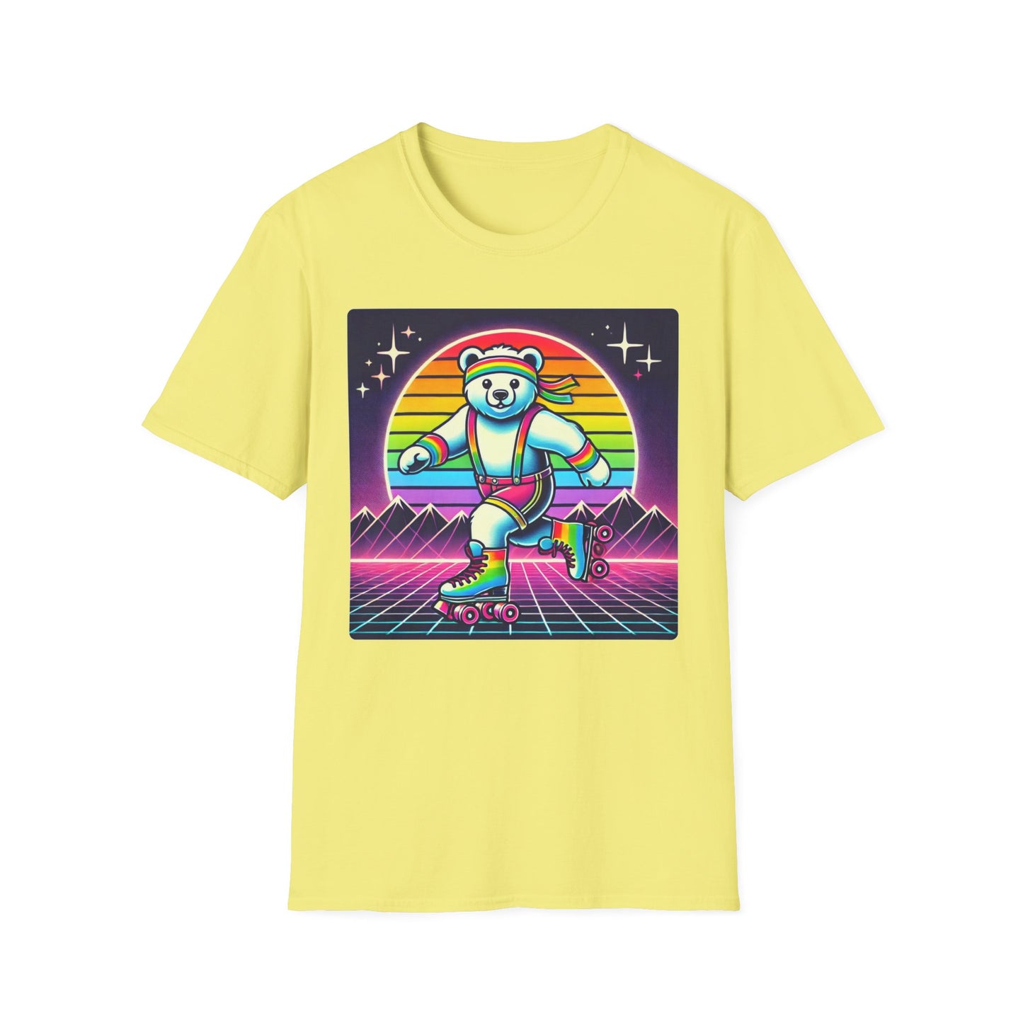 80's Roller Skating Bear T-Shirt