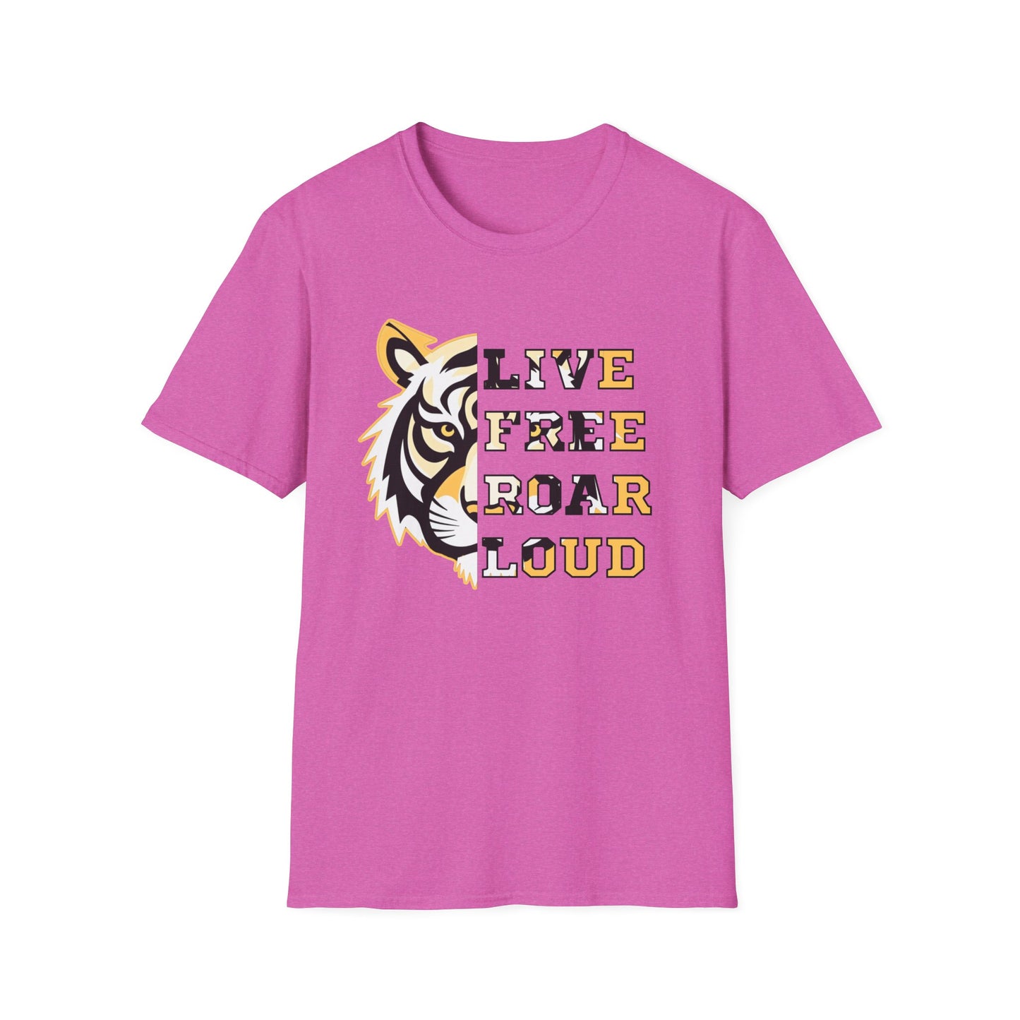 Live Free Roar Loud Tiger T-Shirt