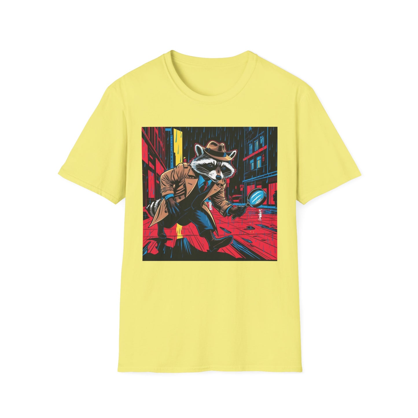 Detective Raccoon Pop Art T-Shirt