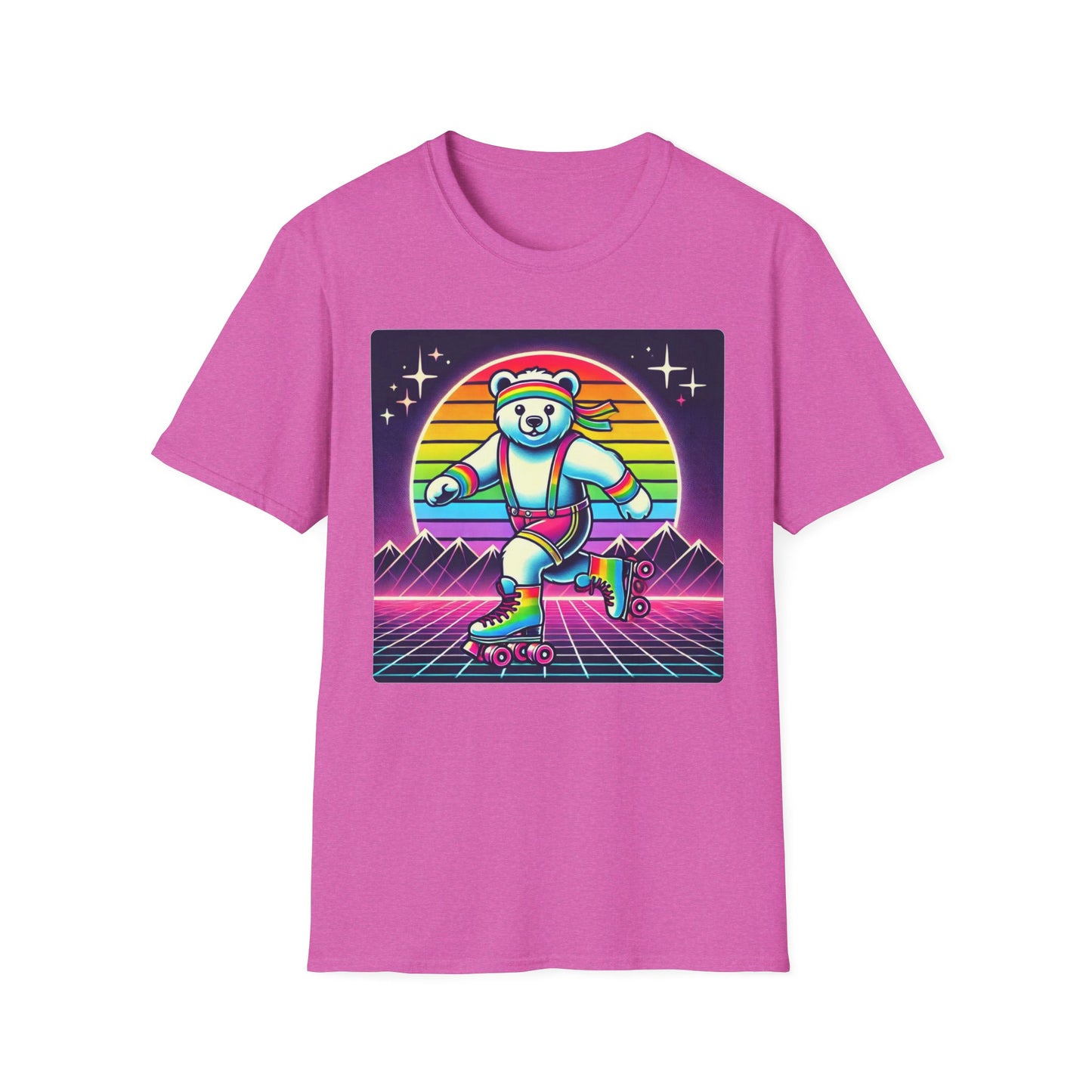 80's Roller Skating Bear T-Shirt