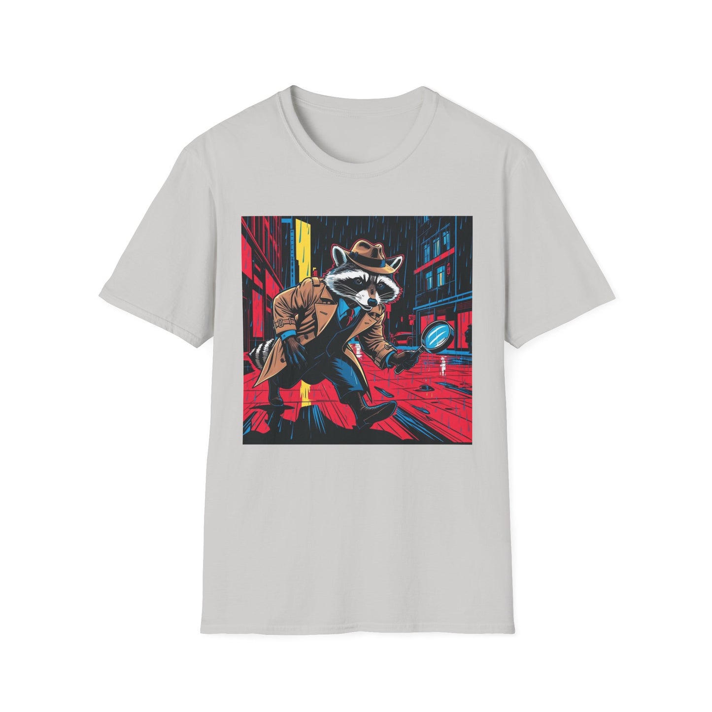 Detective Raccoon Pop Art T-Shirt