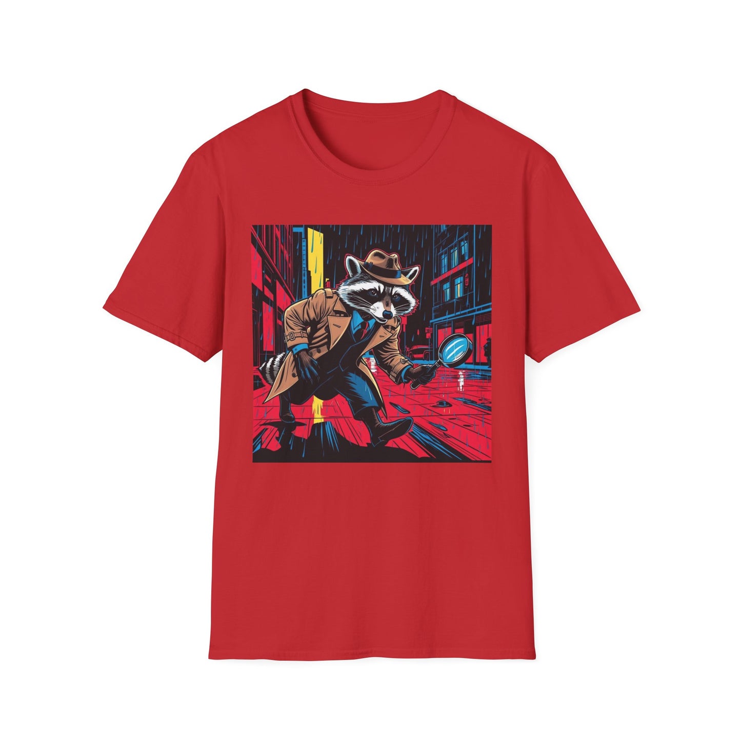 Detective Raccoon Pop Art T-Shirt