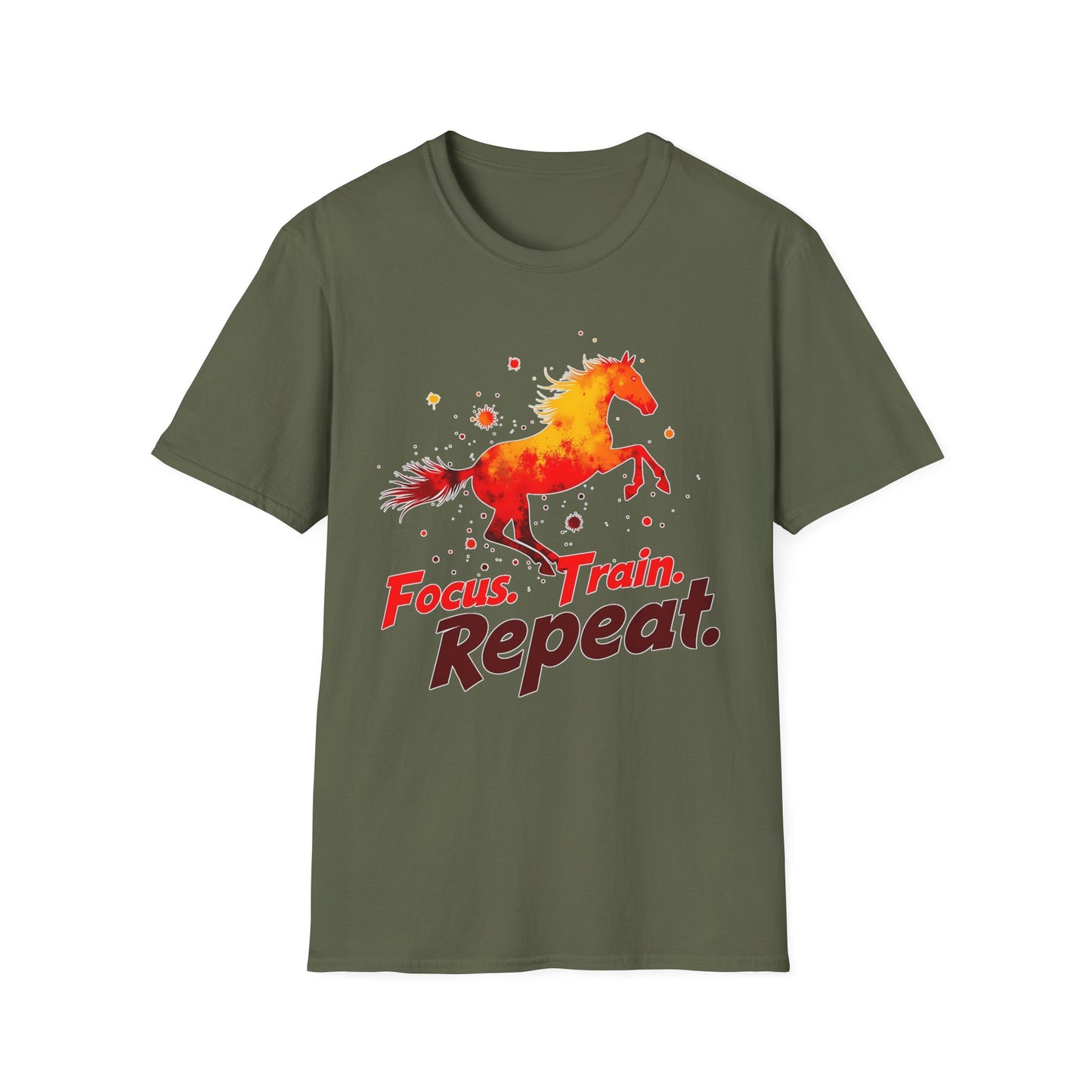 Focus Train Repeat Horse T-Shirt