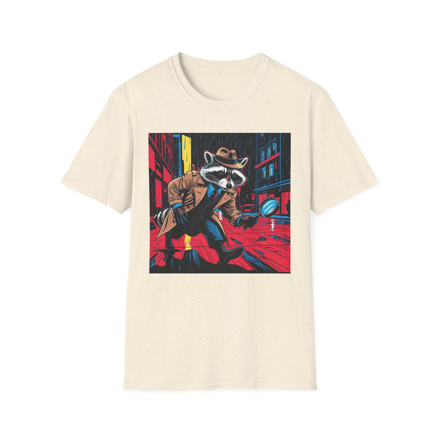 Detective Raccoon Pop Art T-Shirt