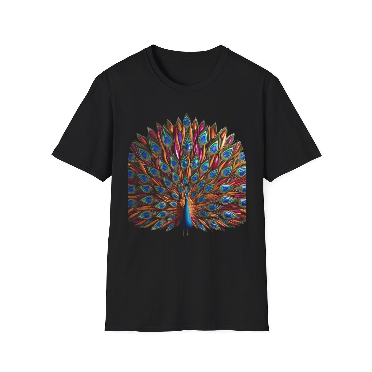 Teardrop Feathered Peacock T-Shirt