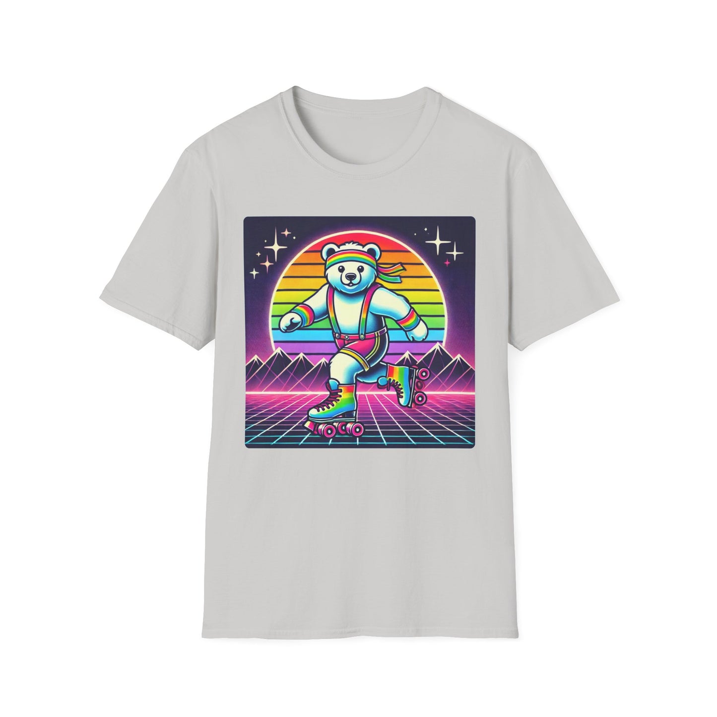 80's Roller Skating Bear T-Shirt