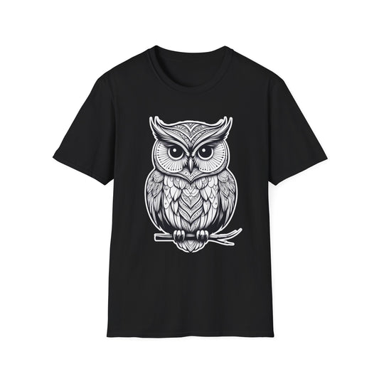 Minimalist Owl on Branch T-Shirt