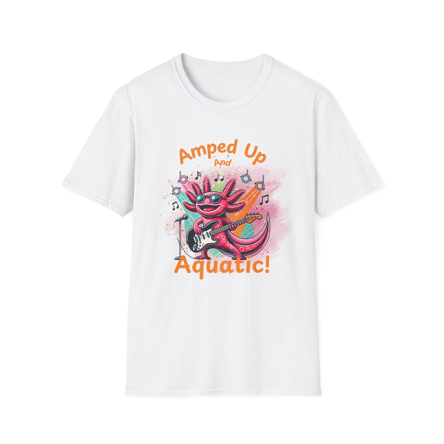 Amped Up and Aquatic Axolotl T-Shirt