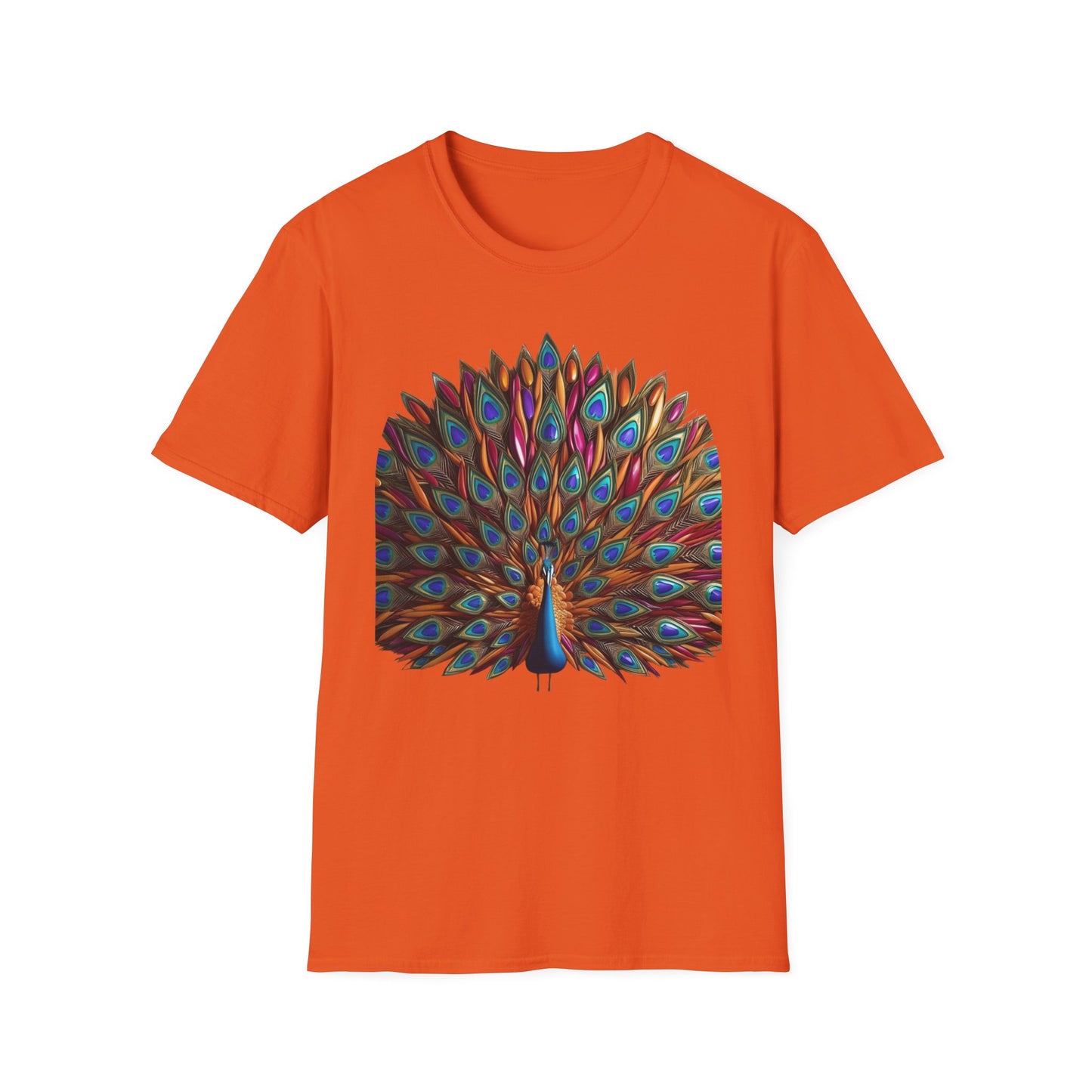 Teardrop Feathered Peacock T-Shirt