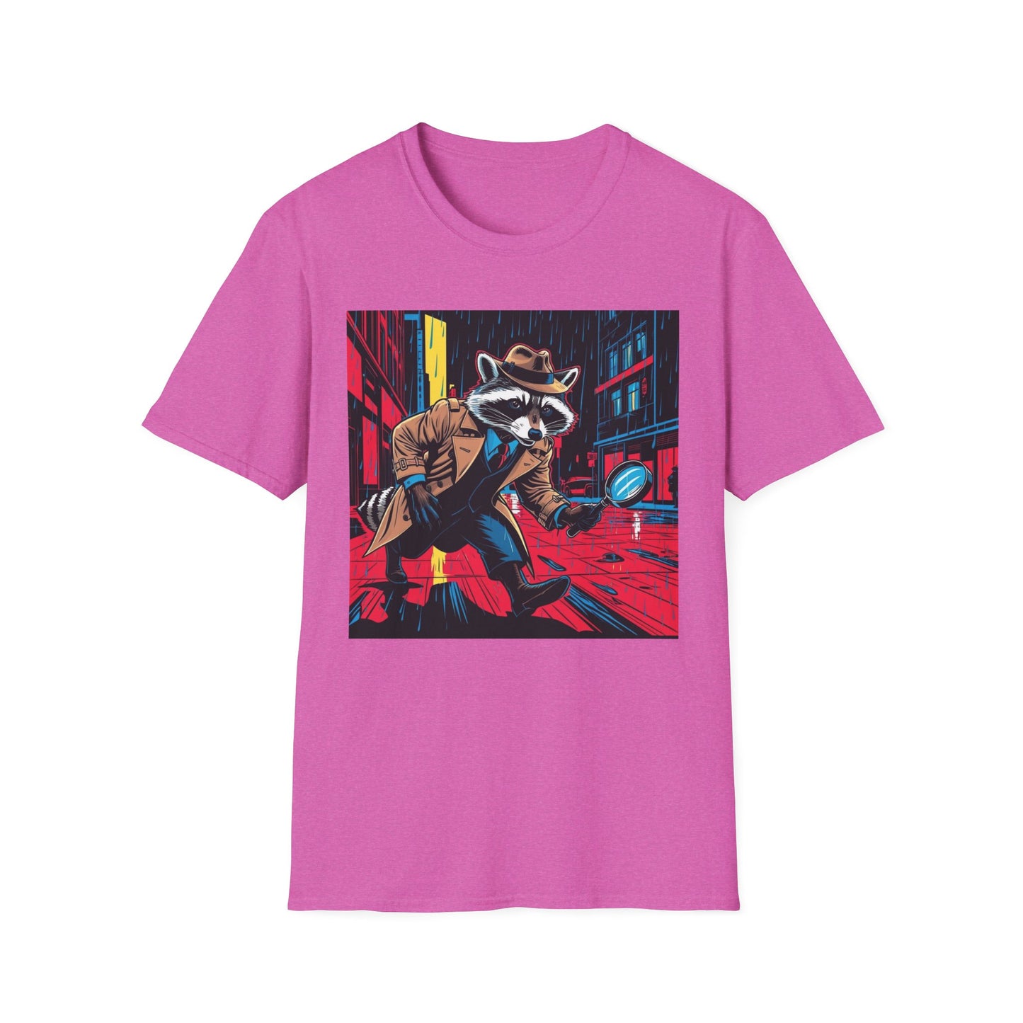 Detective Raccoon Pop Art T-Shirt