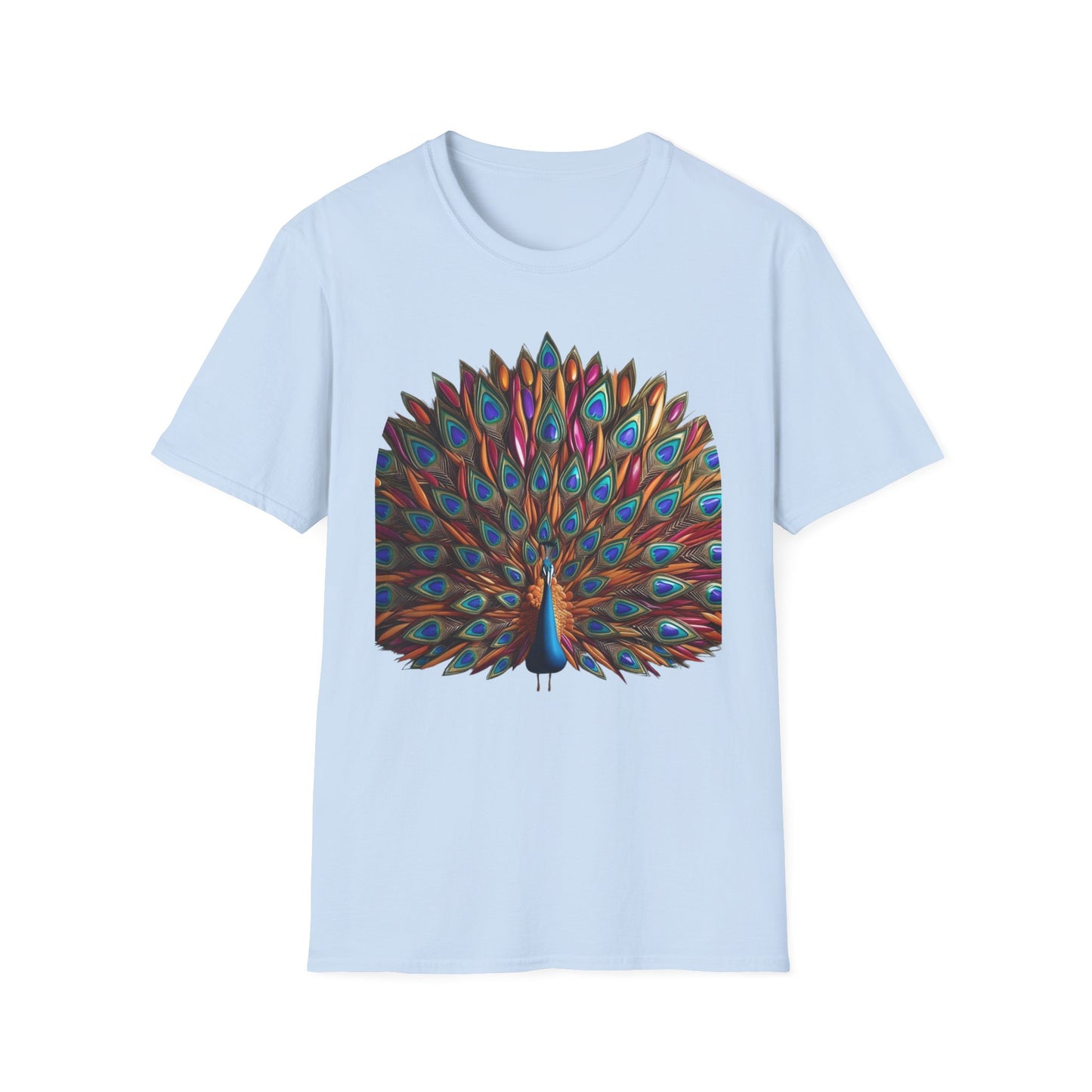 Teardrop Feathered Peacock T-Shirt