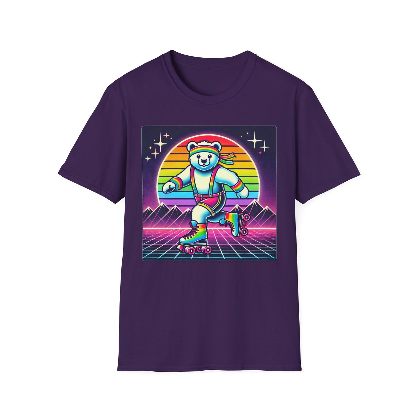 80's Roller Skating Bear T-Shirt