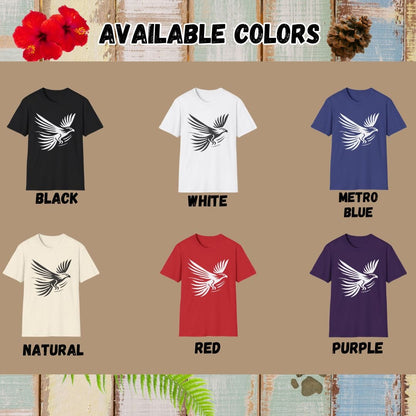 Eagle Tee – Minimalist Flying – Bold Vibrant Art