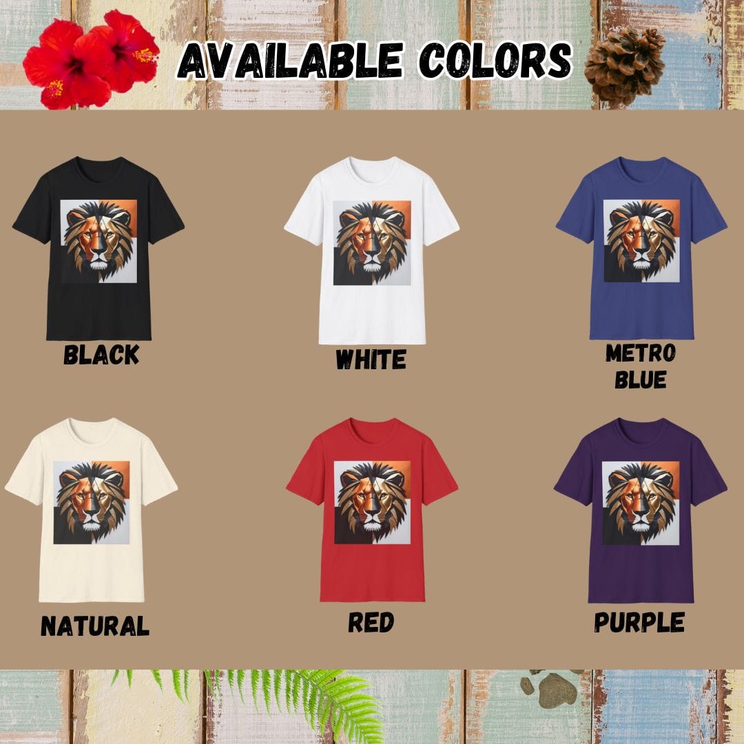 Lion Tee – Geometric – Bold Vibrant Art