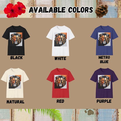 Lion Tee – Geometric – Bold Vibrant Art