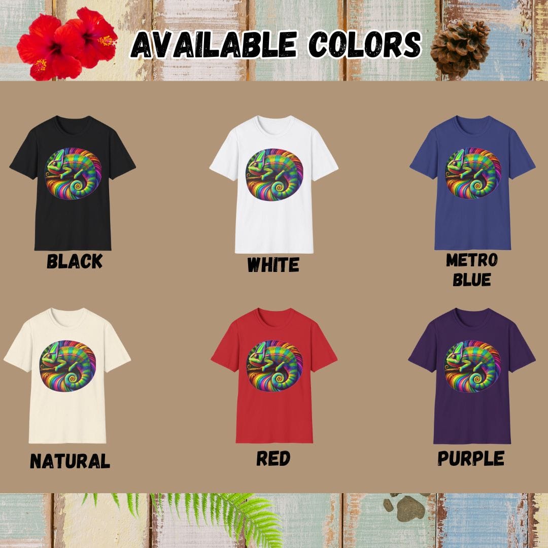 Chameleon Tee – Rainbow – Bold Vibrant Art