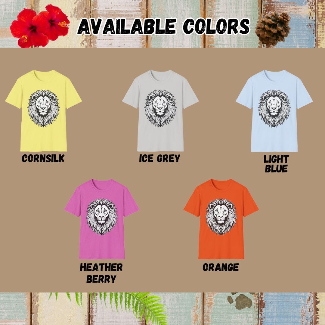 Lion Tee – Minimalist – Bold Vibrant Art