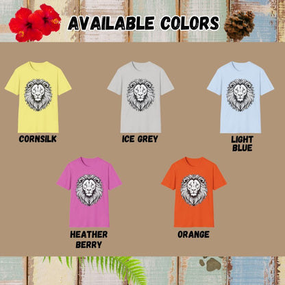 Lion Tee – Minimalist – Bold Vibrant Art
