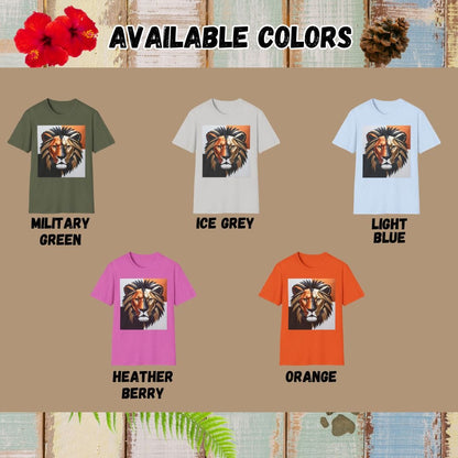 Lion Tee – Geometric – Bold Vibrant Art