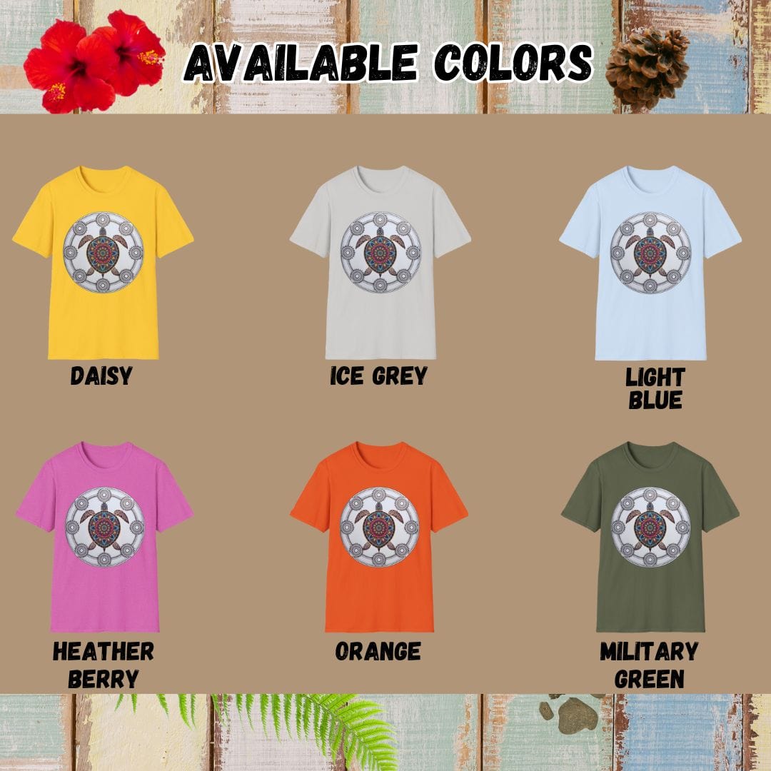 Turtle Tee – Mandala – Bold Vibrant Art | Outdoor Adventure