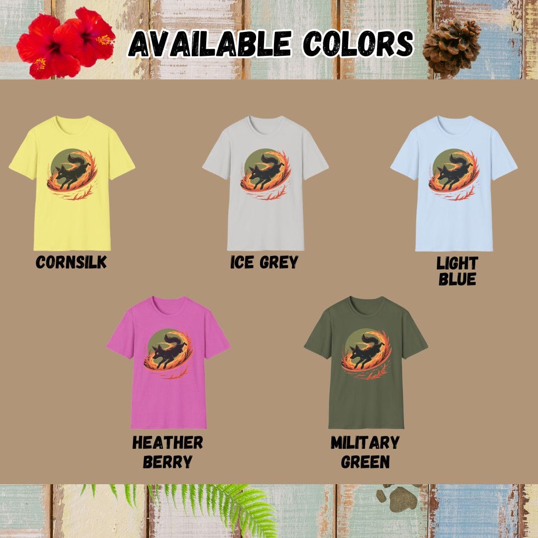 Fox T-Shirt – Fiery Fox – Bold Vibrant Graphic | Lazy Day Outfit