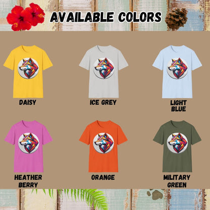 Wolf Tee – Geometric – Bold Vibrant Art | Weekend Casual Wear