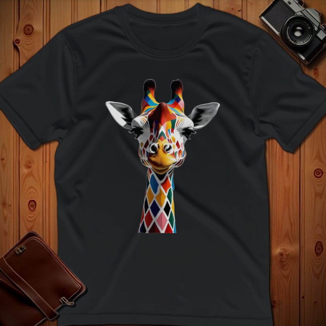 Giraffe Tee – Geometric – Bold Vibrant Art