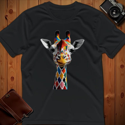 Giraffe Tee – Geometric – Bold Vibrant Art