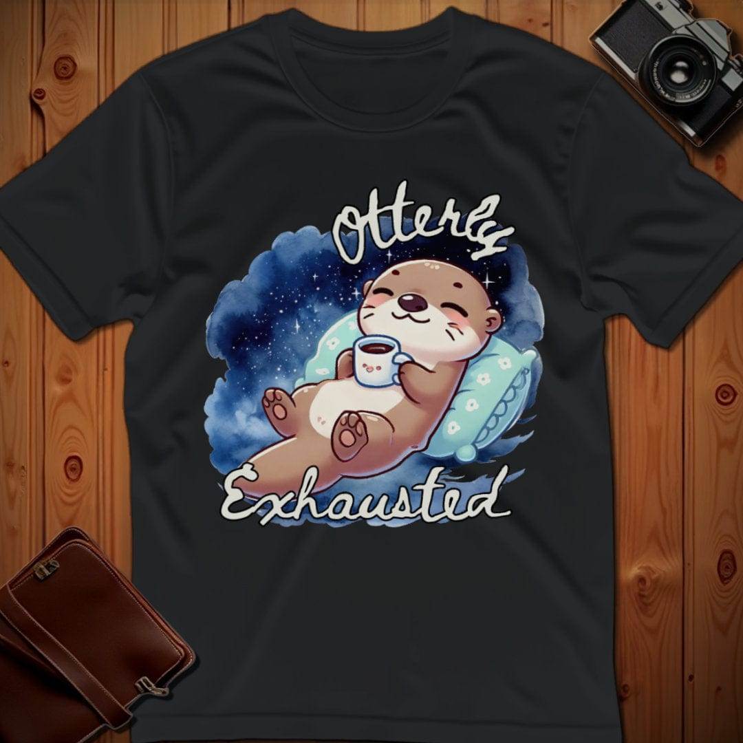 Otter Tee – Otterly Exhausted– Bold Vibrant Art