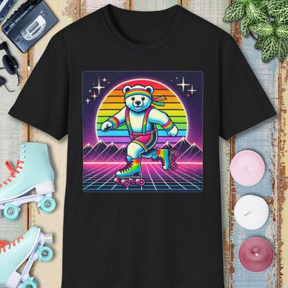 Bear Tee – 80's Roller Skating – Bold Vibrant Art