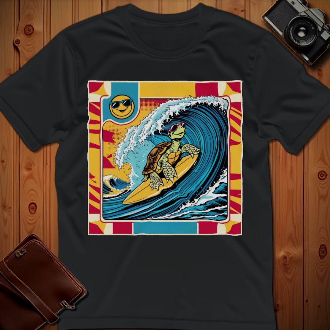 Turtle Tee – Surfing Pop Art  – Bold Vibrant Art