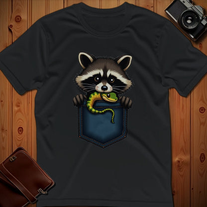 Racoon Tee – Pocket – Bold Vibrant Graphic | Outdoor Adventure