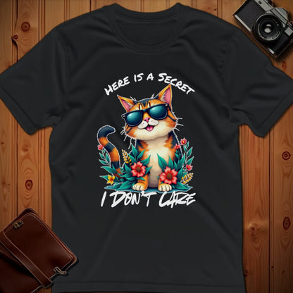 Cat Tee – I Don’t Care – Bold Vibrant Art | for Animal Lovers