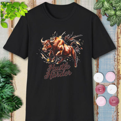 Hustle Harder Bull T-Shirt