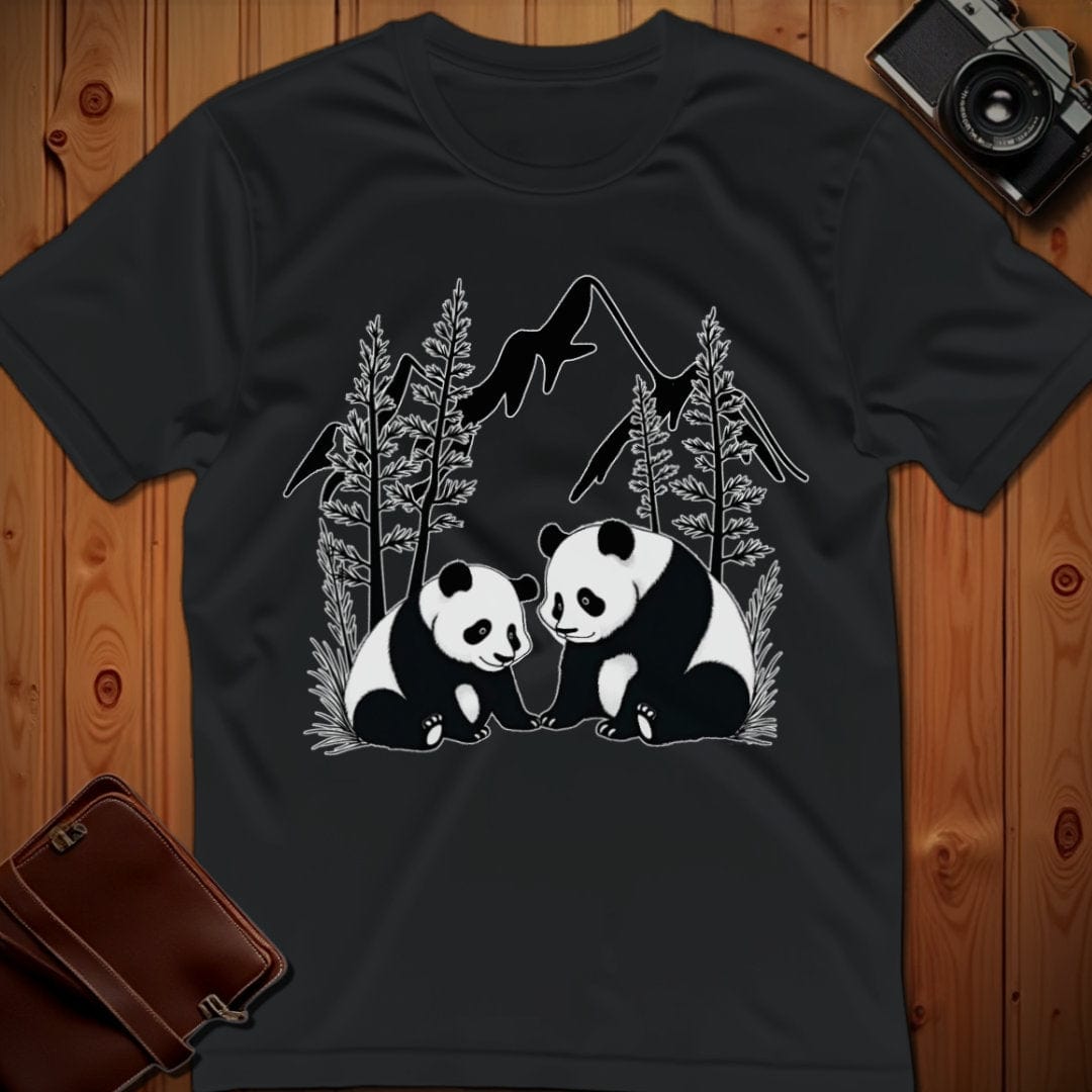 Panda Tee – Mountain Pandas – Bold Vibrant Art