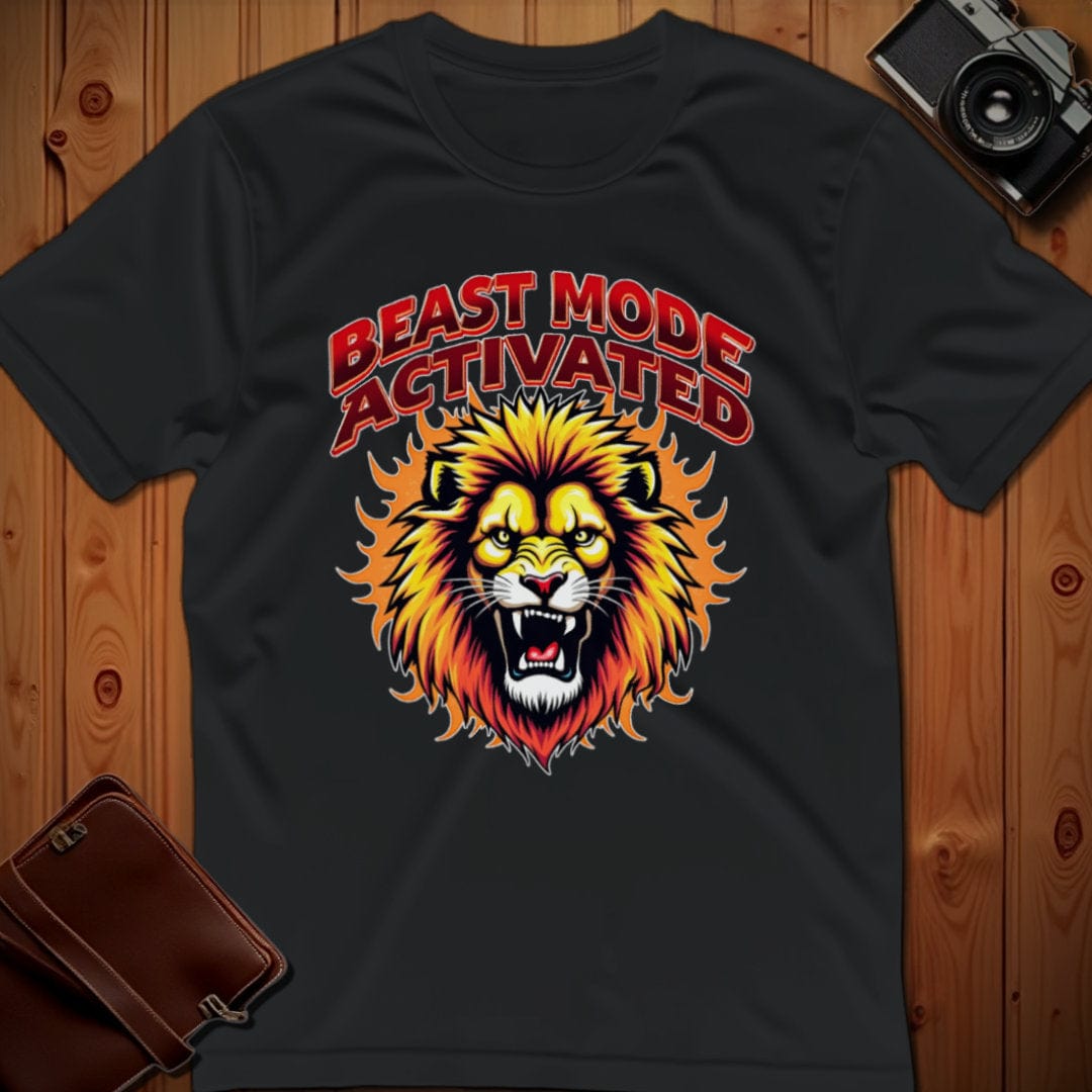 Lion Tee – Beast Mode Activated – Bold Vibrant Art