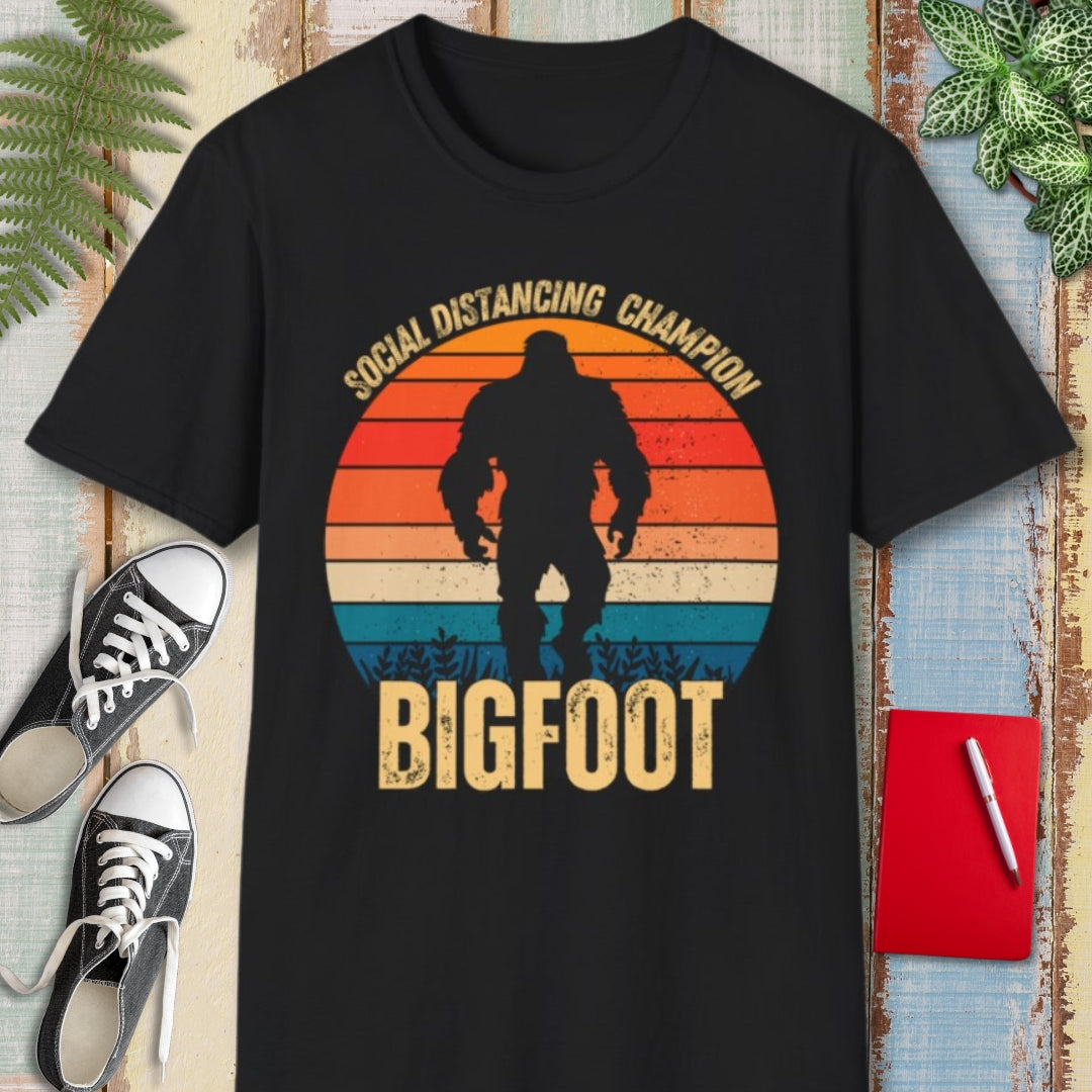 Bigfoot Social Distancing Champion T-Shirt