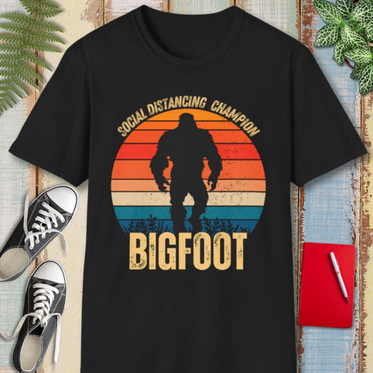 Bigfoot Social Distancing Champion T-Shirt