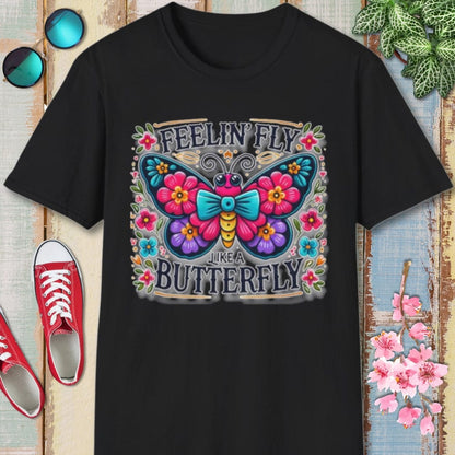 Butterfly Tee – Feelin Fly Like A – Bold Vibrant Art