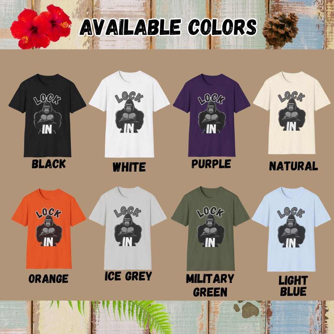 Gorilla Tee – Lock-In – Bold Vibrant Art | Weekend Casual Wear