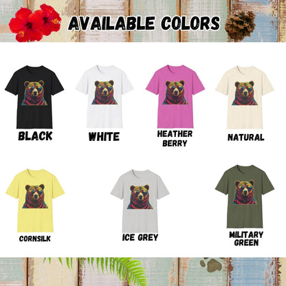 Bear Tee – Psychedelic – Bold Vibrant Art | Outdoor Adventure