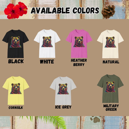 Bear Tee – Psychedelic – Bold Vibrant Art | Outdoor Adventure