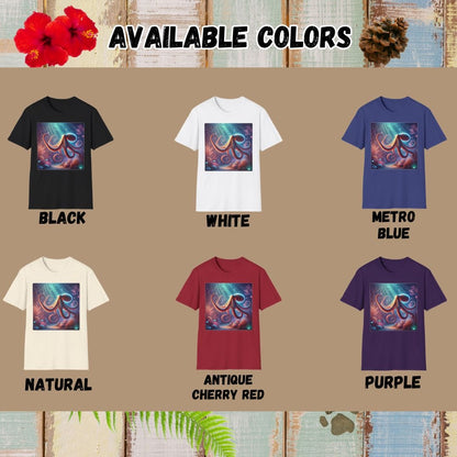 Octopus Tee – Majestic Underwater – Bold Vibrant Art