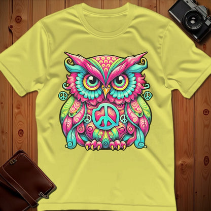 Owl Tee – Psychedelic – Bold Vibrant Art