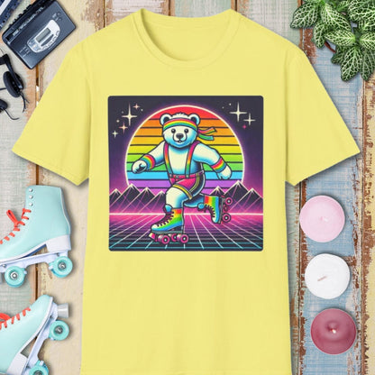 Bear Tee – 80's Roller Skating – Bold Vibrant Art
