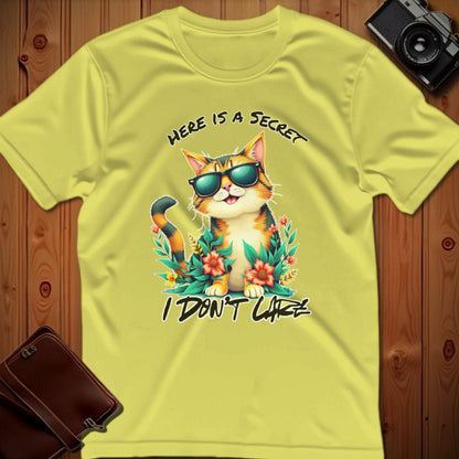 Cat Tee – I Don’t Care – Bold Vibrant Art | for Animal Lovers