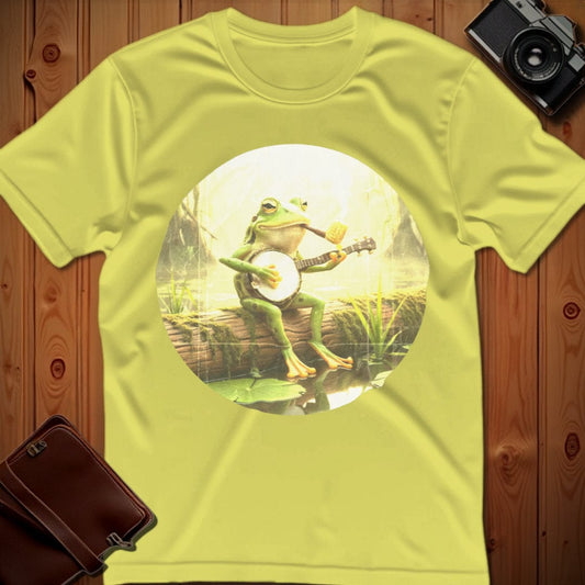 Frog Tee – Banjo – Bold Vibrant Art